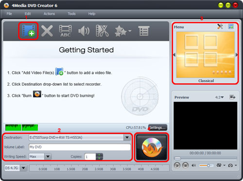 Convert MP4 to DVD, burn MP4 to DVD