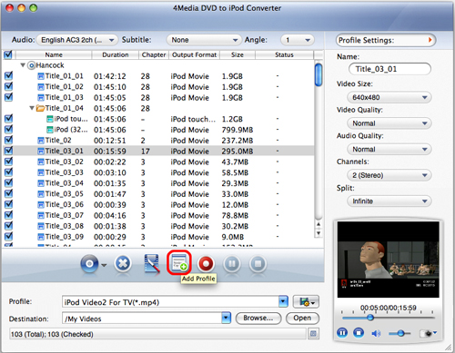 DVD to iPod Converter for Mac