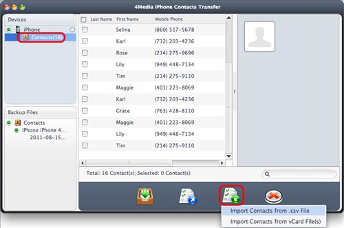 Import Contacts from iphone to Mac