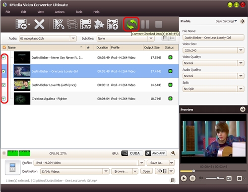 Video file conversion